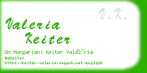 valeria keiter business card